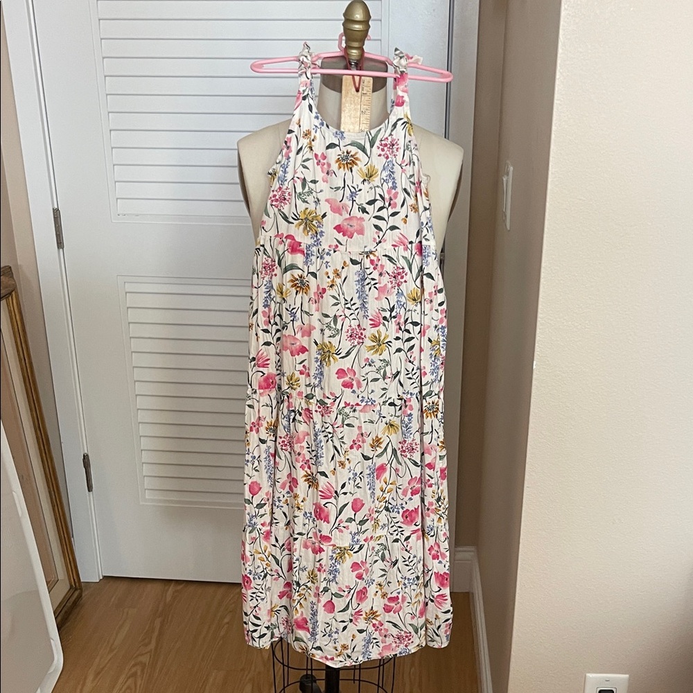 Old Navy Kids Floral Dress in Pink and White